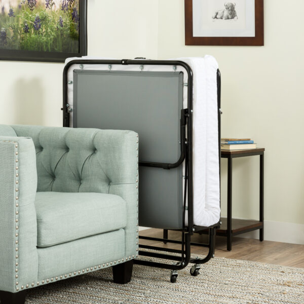 Twin Roll Away Bed with Sheets - Image 3